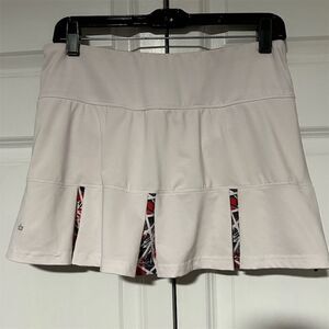 Bollé Women's High Performance Tennis Skort M White with Colorful Side Panels